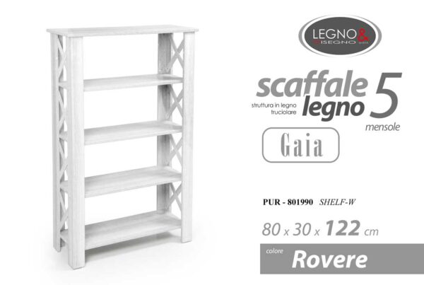 SCAFFALE C/4MENS.80*30*122 BCO