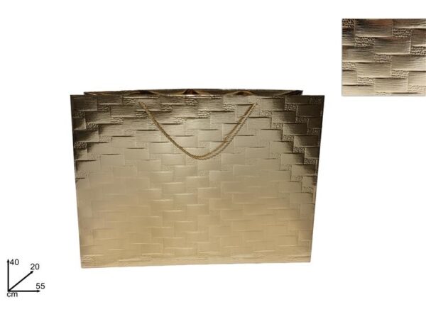 BUSTA REGALO 55X40X20 CM ORO