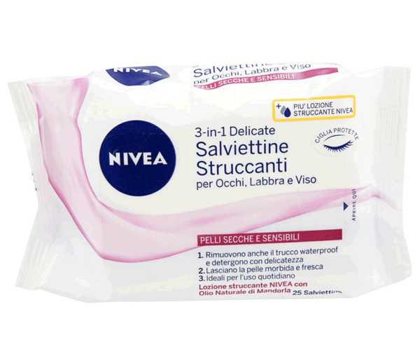 NIVEA SALVIETTINE STRUCCANTI 25 PEZZI PELLE DELICATA