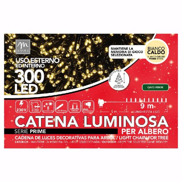 Catena luminosa 300 led bianco caldo    

Informazioni