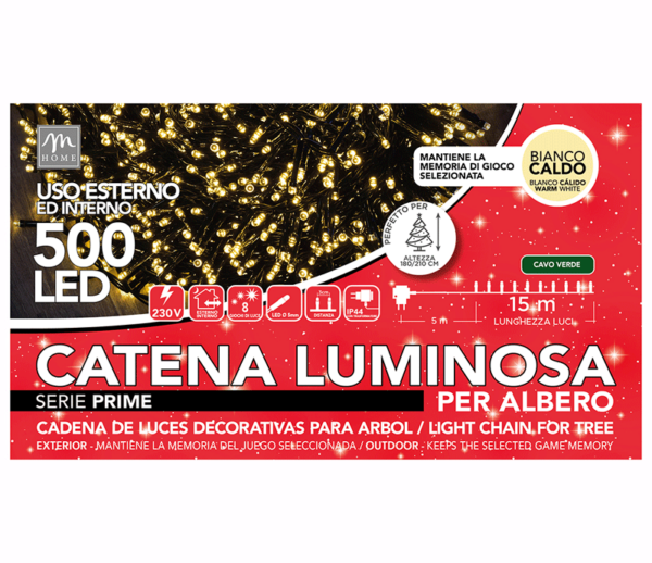 MINILUCI LED 500 LUCI BIANCO CALDO